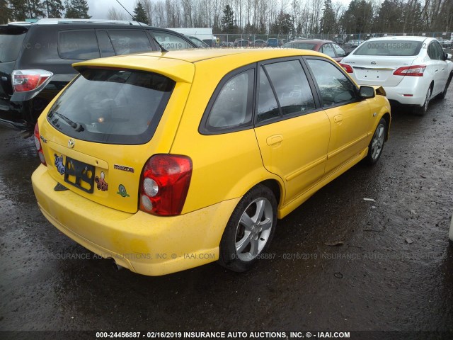 JM1BJ245431148934 - 2003 MAZDA PROTEGE PR5 YELLOW photo 4