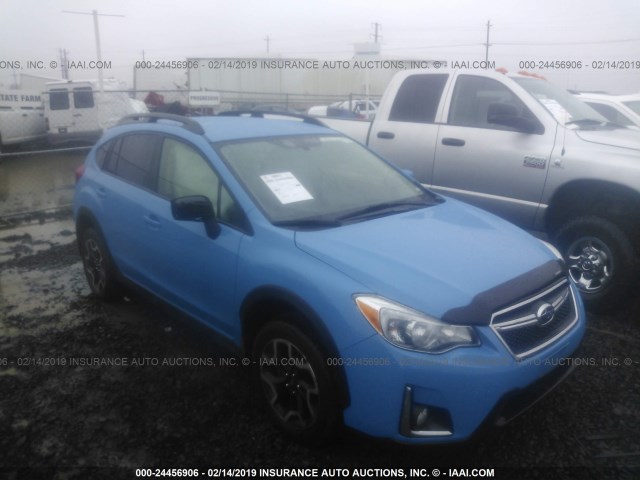 JF2GPABC9HH262363 - 2017 SUBARU CROSSTREK PREMIUM Light Blue photo 1