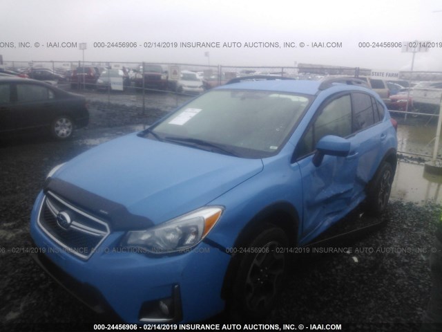 JF2GPABC9HH262363 - 2017 SUBARU CROSSTREK PREMIUM Light Blue photo 2