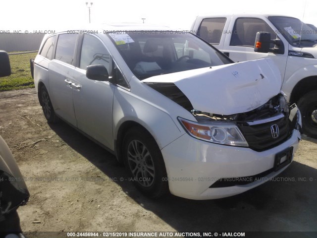 5FNRL5H62DB014378 - 2013 HONDA ODYSSEY EXL WHITE photo 1