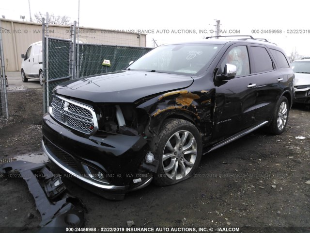 1C4RDHEGXFC244309 - 2015 DODGE DURANGO CITADEL BLACK photo 2