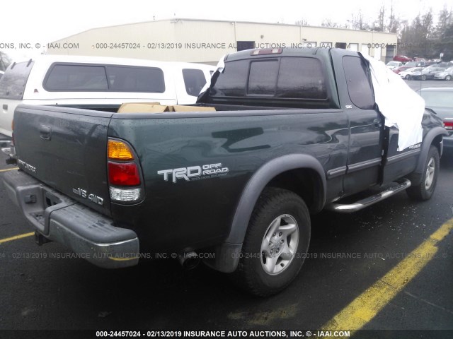 5TBBT44152S225470 - 2002 TOYOTA TUNDRA ACCESS CAB/ACCESS CAB SR5 GREEN photo 4