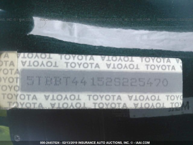 5TBBT44152S225470 - 2002 TOYOTA TUNDRA ACCESS CAB/ACCESS CAB SR5 GREEN photo 9