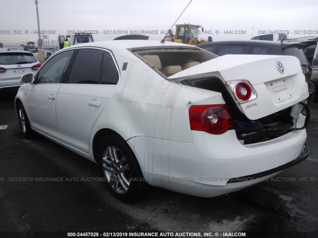 3VWEG71K67M113255 - 2007 VOLKSWAGEN JETTA WOLFSBURG WHITE photo 3