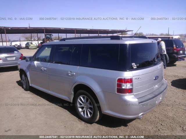 2FMGK5B83DBD37335 - 2013 FORD FLEX SE SILVER photo 3