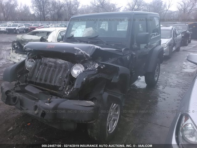 1C4AJWAG4DL554596 - 2013 JEEP WRANGLER SPORT BLACK photo 2