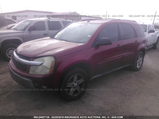 2CNDL63F556181358 - 2005 CHEVROLET EQUINOX LT MAROON photo 2