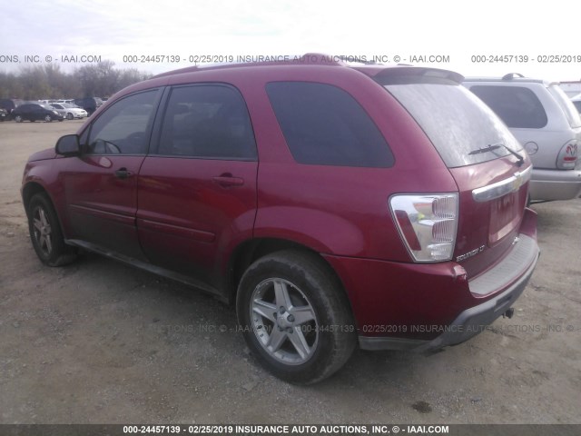 2CNDL63F556181358 - 2005 CHEVROLET EQUINOX LT MAROON photo 3