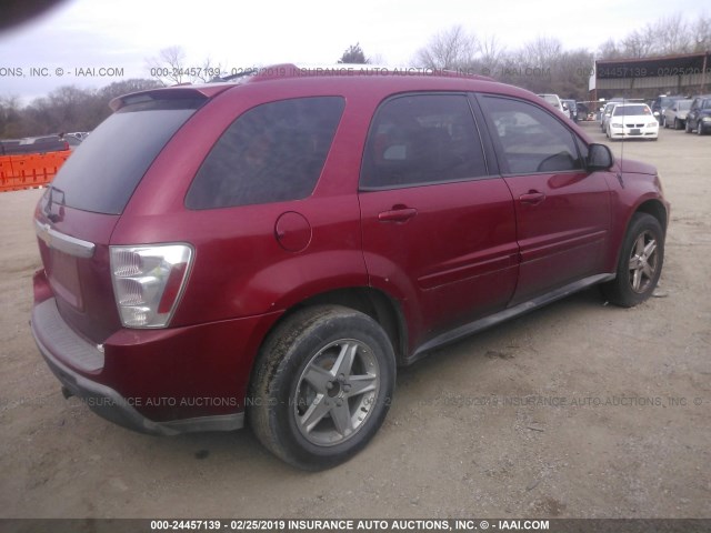 2CNDL63F556181358 - 2005 CHEVROLET EQUINOX LT MAROON photo 4