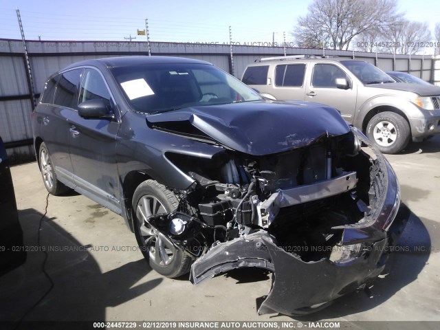 5N1AL0MN0DC349063 - 2013 INFINITI JX35 GRAY photo 1