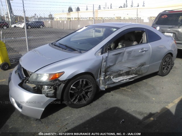 2HGFG12998H506894 - 2008 HONDA CIVIC EXL SILVER photo 2