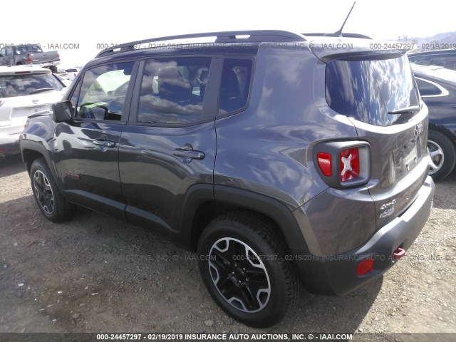 ZACCJBCB5HPF99437 - 2017 JEEP RENEGADE TRAILHAWK GRAY photo 3