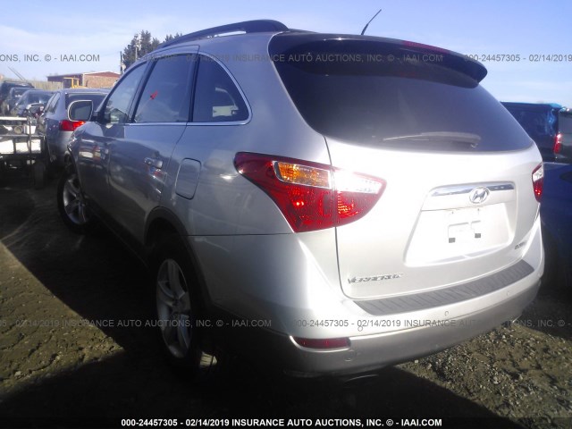 KM8NU13C98U035416 - 2008 HYUNDAI VERACRUZ GLS/SE/LIMITED SILVER photo 3