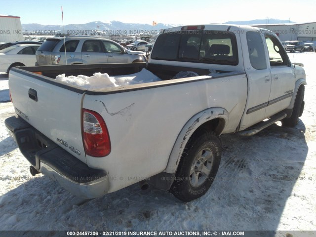 5TBBT44125S470652 - 2005 TOYOTA TUNDRA ACCESS CAB SR5 WHITE photo 4