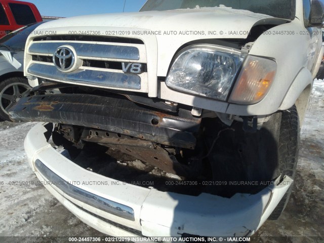 5TBBT44125S470652 - 2005 TOYOTA TUNDRA ACCESS CAB SR5 WHITE photo 6