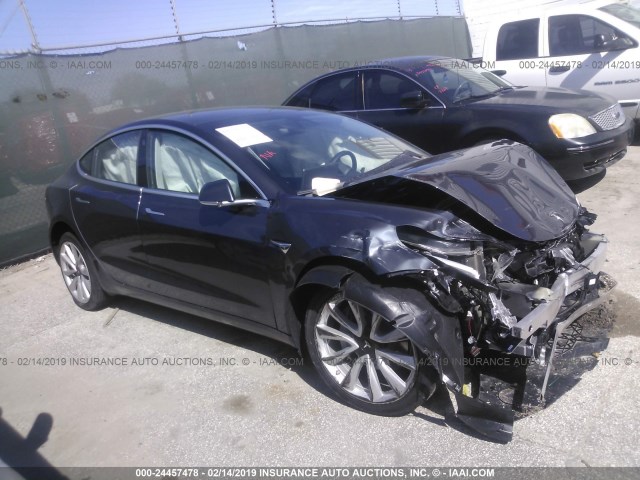 5YJ3E1EA4JF024116 - 2018 TESLA MODEL 3 Dark Blue photo 1