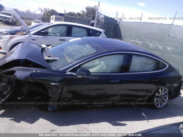 5YJ3E1EA4JF024116 - 2018 TESLA MODEL 3 Dark Blue photo 8