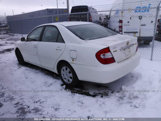 4T1BE32K33U129076 - 2003 TOYOTA CAMRY LE/XLE/SE WHITE photo 3