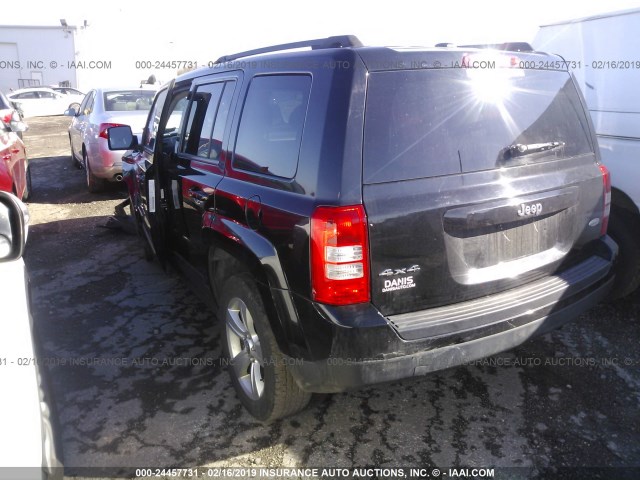 1C4NJRFB8ED670427 - 2014 JEEP PATRIOT LATITUDE BLACK photo 3