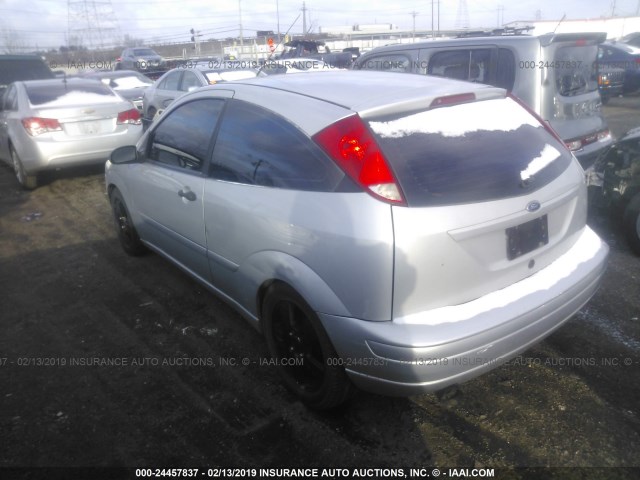 1FAFP31N77W222176 - 2007 FORD FOCUS ZX3/S/SE/SES SILVER photo 3