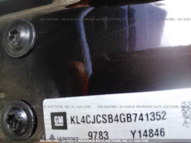 KL4CJCSB4GB741352 - 2016 BUICK ENCORE BROWN photo 9