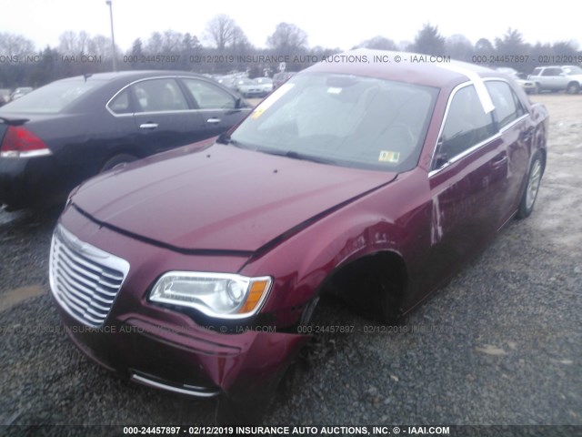 2C3CCAAG6EH167279 - 2014 CHRYSLER 300 RED photo 2