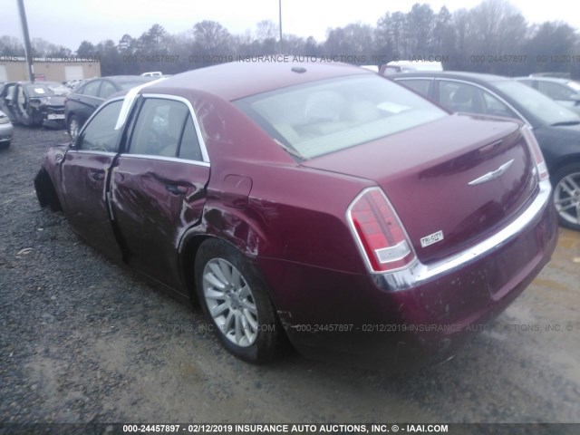 2C3CCAAG6EH167279 - 2014 CHRYSLER 300 RED photo 3