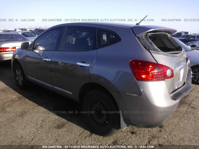 JN8AS5MT5DW518421 - 2013 NISSAN ROGUE S/SV GRAY photo 3