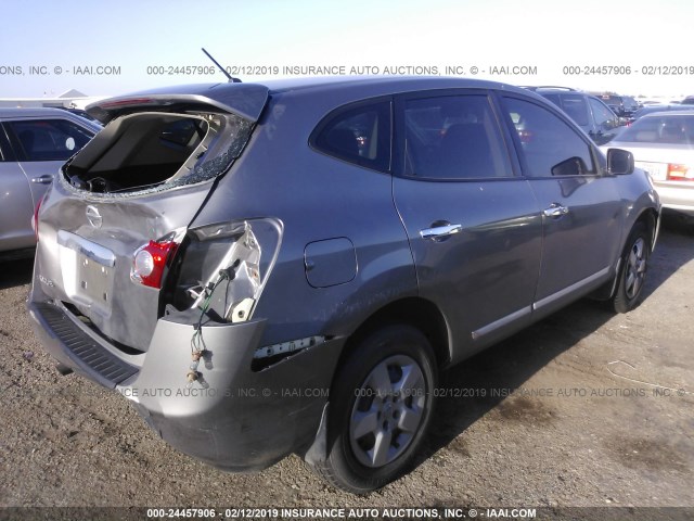 JN8AS5MT5DW518421 - 2013 NISSAN ROGUE S/SV GRAY photo 4