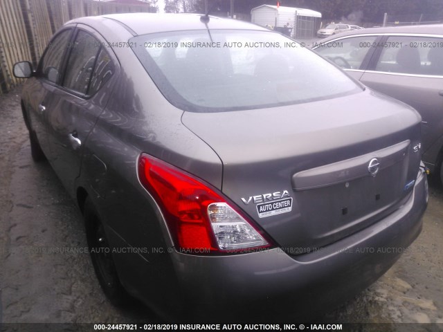 3N1CN7AP3CL817038 - 2012 NISSAN VERSA S/SV/SL GRAY photo 3