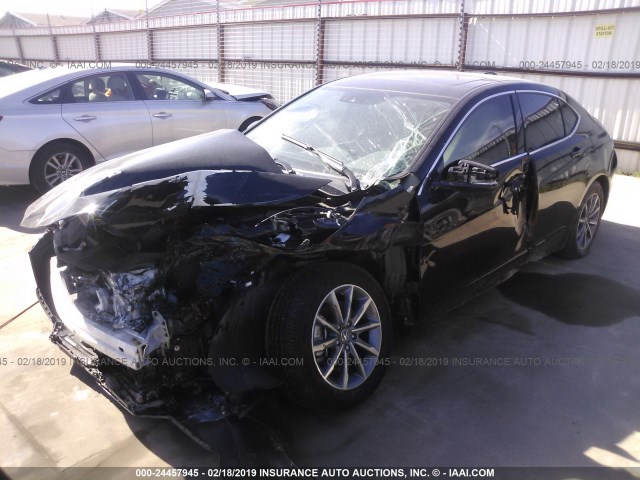 19UUB1F52JA003662 - 2018 ACURA TLX TECH შავი ფოტო 2