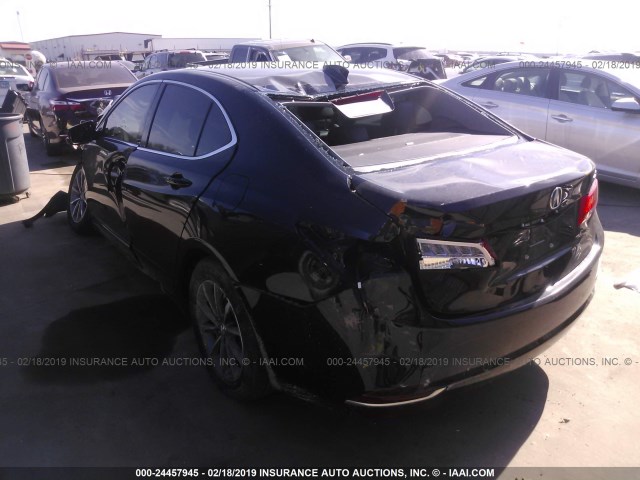 19UUB1F52JA003662 - 2018 ACURA TLX TECH შავი ფოტო 3