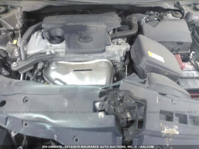 4T1BF1FK2GU528207 - 2016 TOYOTA CAMRY LE/XLE/SE/XSE GRAY photo 10