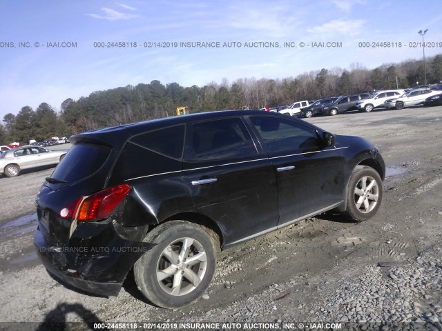 JN8AZ18U89W016940 - 2009 NISSAN MURANO S/SL BLACK photo 4