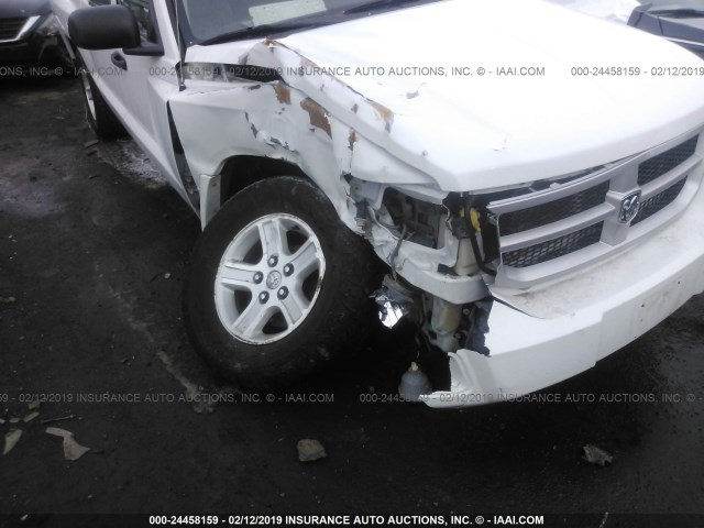 1D7RW3GK0AS221270 - 2010 DODGE DAKOTA SXT WHITE photo 6