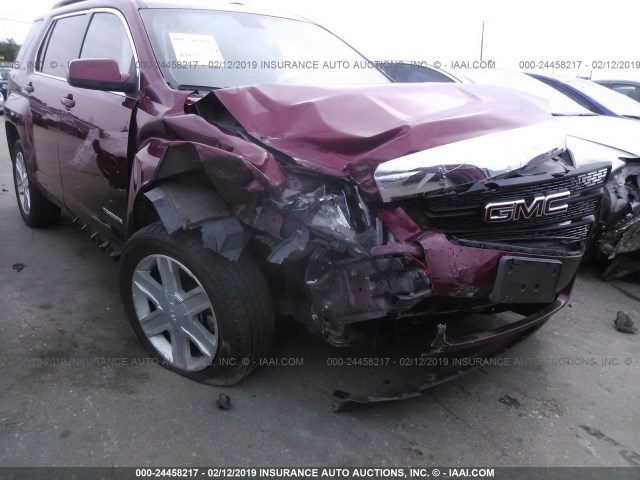 2CTALDEW1A6253079 - 2010 GMC TERRAIN SLE MAROON photo 6