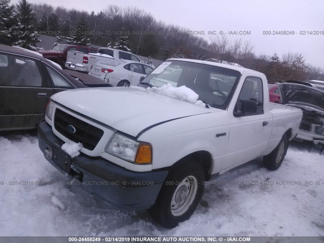 1FTYR10D13PB09841 - 2003 FORD RANGER WHITE photo 2