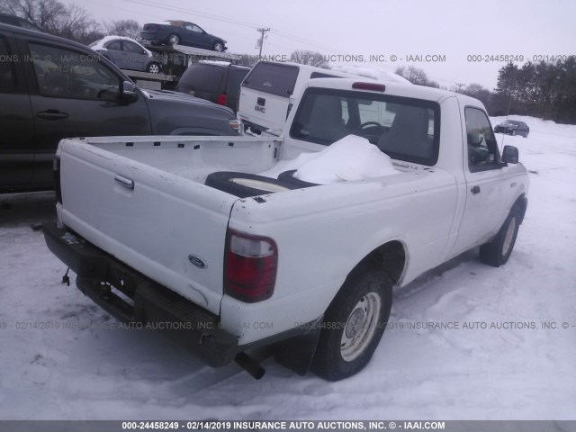 1FTYR10D13PB09841 - 2003 FORD RANGER WHITE photo 4