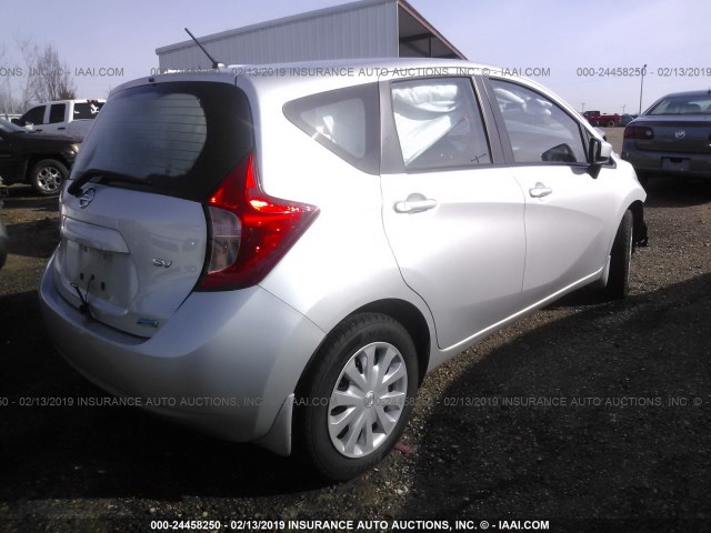 3N1CE2CP9FL446178 - 2015 NISSAN VERSA NOTE S/S PLUS/SV/SL/SR SILVER photo 4
