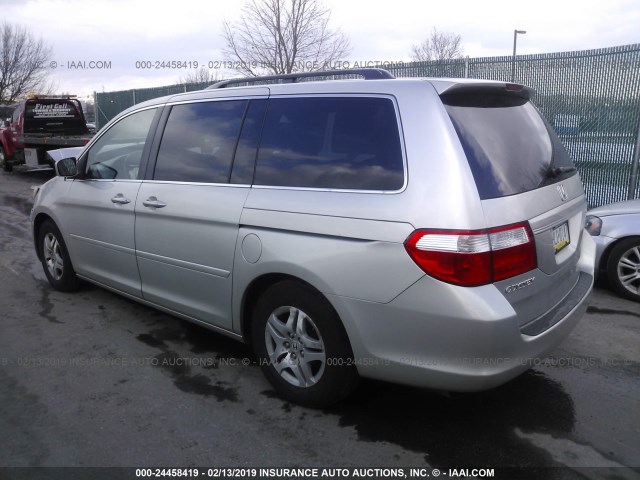 5FNRL38657B442101 - 2007 HONDA ODYSSEY EXL SILVER photo 3