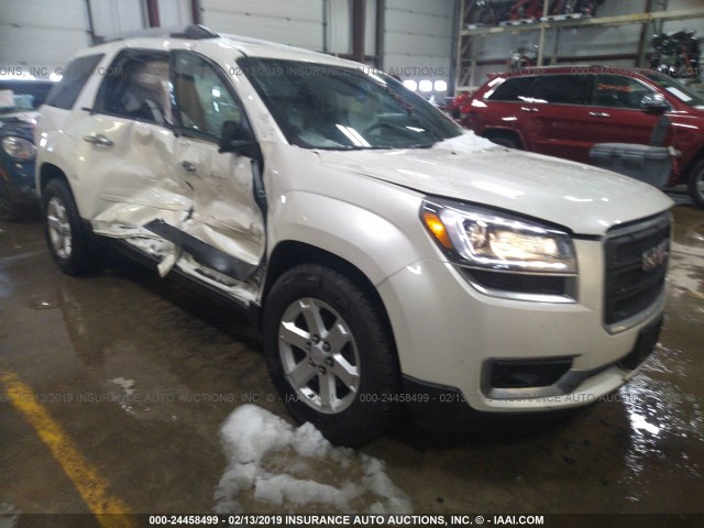 1GKKVPKD5FJ292805 - 2015 GMC ACADIA SLE WHITE photo 1