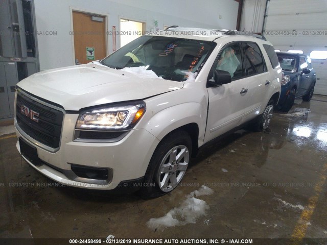 1GKKVPKD5FJ292805 - 2015 GMC ACADIA SLE WHITE photo 2