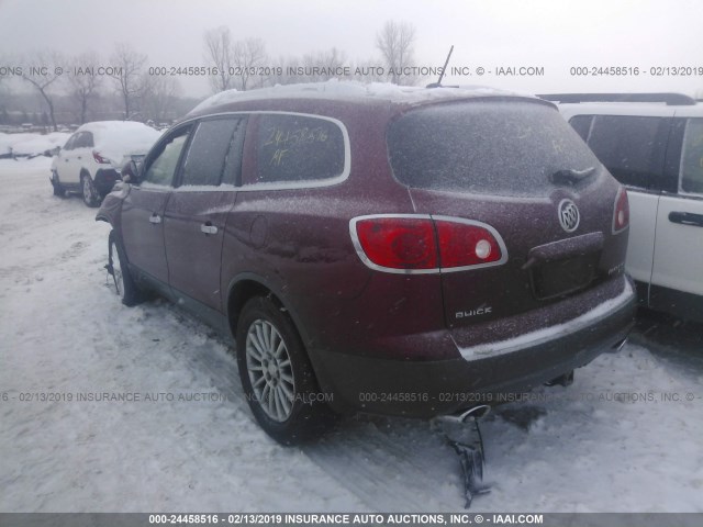 5GAER23728J296310 - 2008 BUICK ENCLAVE CXL MAROON photo 3