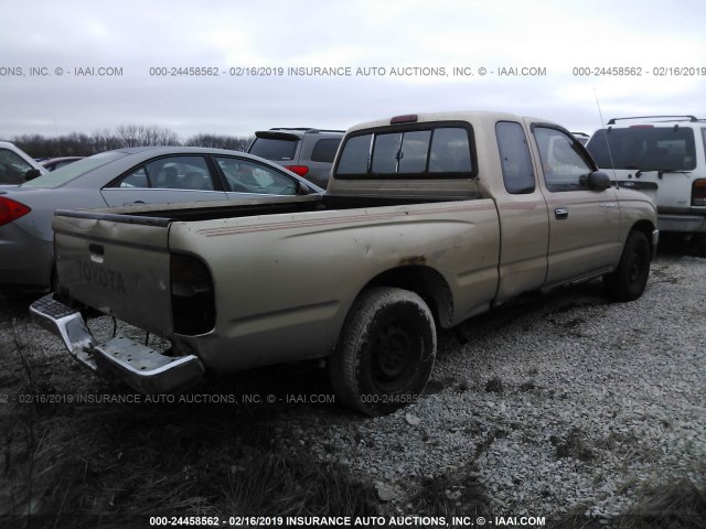 4TAUN53B7SZ067928 - 1995 TOYOTA TACOMA XTRACAB GOLD photo 4