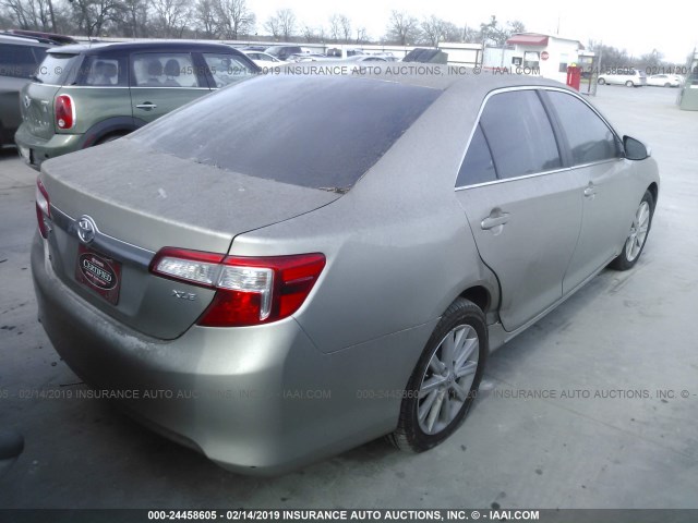 4T4BF1FK8DR310211 - 2013 TOYOTA CAMRY L/SE/LE/XLE GOLD photo 4