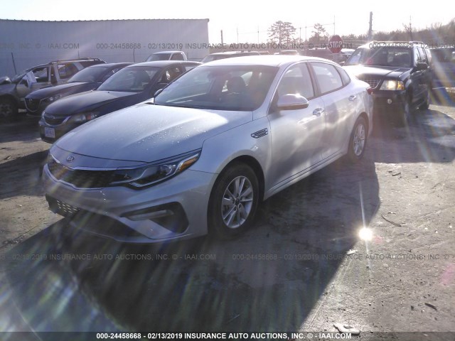 5XXGT4L33KG284602 - 2019 KIA OPTIMA LX/S SILVER photo 2