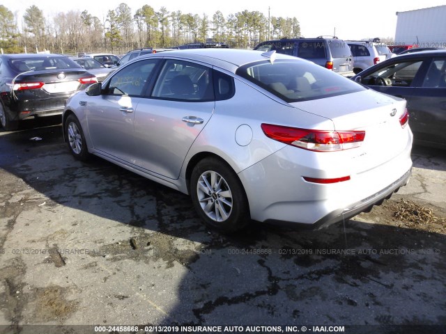 5XXGT4L33KG284602 - 2019 KIA OPTIMA LX/S SILVER photo 3