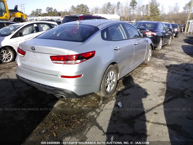 5XXGT4L33KG284602 - 2019 KIA OPTIMA LX/S SILVER photo 4