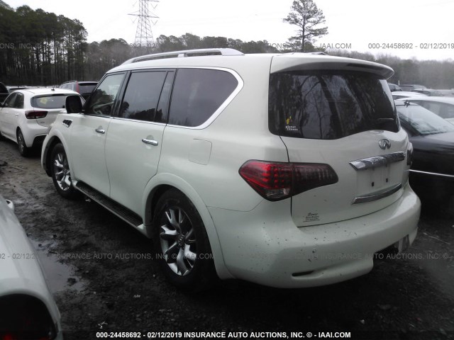 JN8AZ2NE7B9000901 - 2011 INFINITI QX56 WHITE photo 3