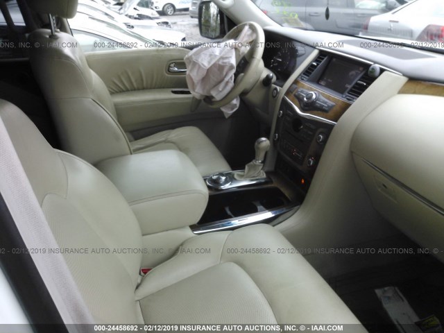 JN8AZ2NE7B9000901 - 2011 INFINITI QX56 WHITE photo 5